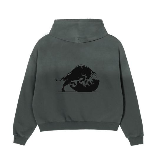 Frayed Sunfade Boxy Fleece Hoodie